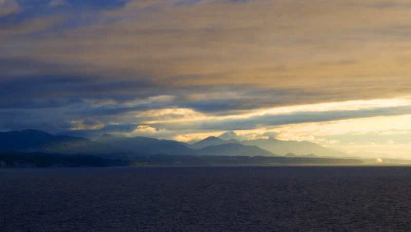 Strait of Juan de Fuca and Olympic Mountains
