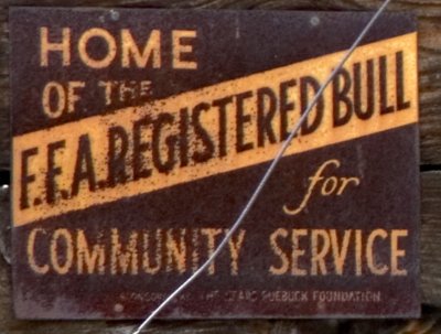 Sign on Barn Wall
