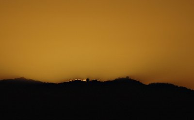 Sunrise over the Lick Observatories