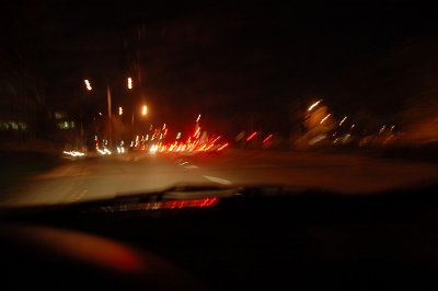 Driving home in the dark