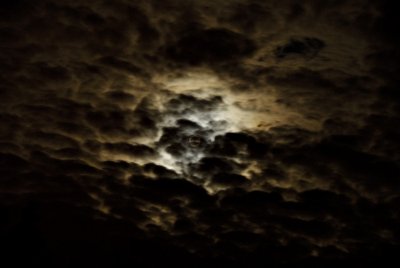 The Full Moon thru the clouds