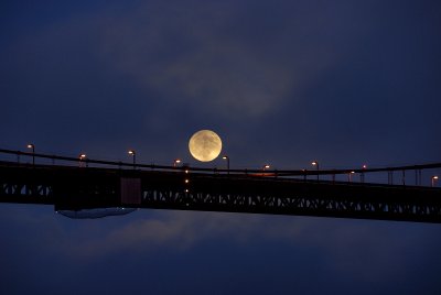 And the Moon above the Golden Gate Bridge