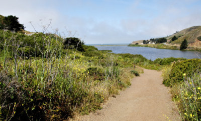 Start of our hike at the Rodeo Lagoon