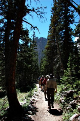 Hike to Lake Helene to get water