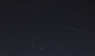 Cropped pic as it flies by Orion