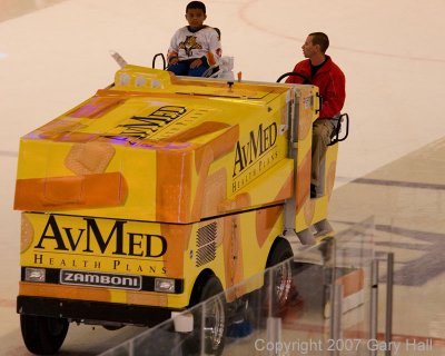 Some kids get to ride the Zamboni