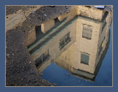In the puddle