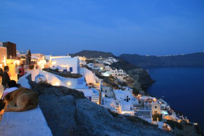 Oia in the evening