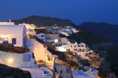 Oia in the evening