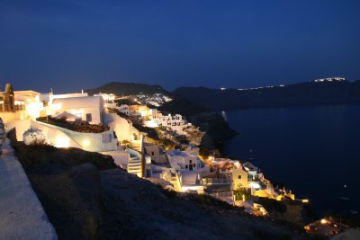 Oia at night