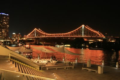 The Story Bridge as seen from Eagle Street Pier
