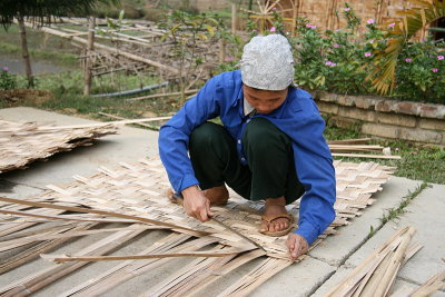 Tresseuse de bambou - Mai Chau - Vietnam