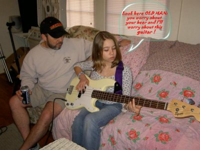 Brad Hunt and his daughter Samantha make a tune together.