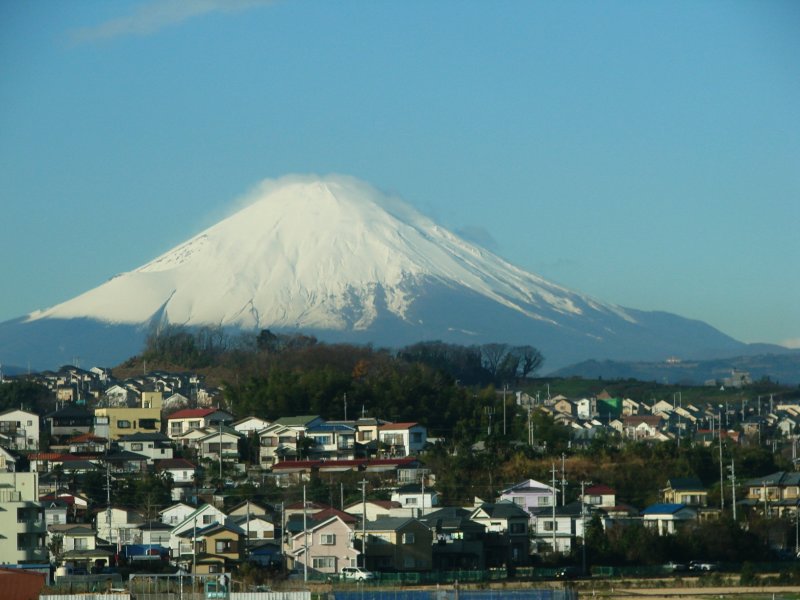 Mount Fuji taken from Shinkansen 