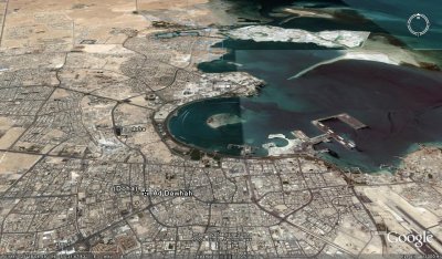 Doha - A Crescent Shape of Corniche Area