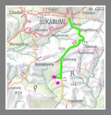 Maps Sagaranten to Buniayu Cave