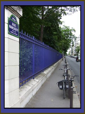 Purple-Blue Park Fence