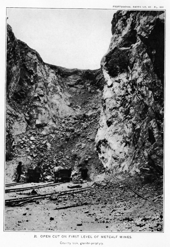 Open cut on first level of Metcalf Mines
