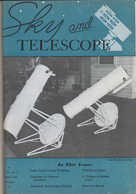 Sky & Telescope March 1956 Clarke Harris Article