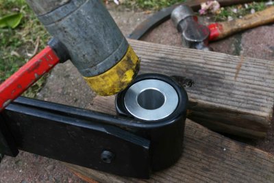 Install Sleeve flush in Spring Width
