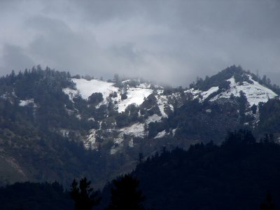 Snow on Napa Valleys Hills