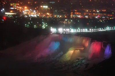 Colored Lights on the American Falls