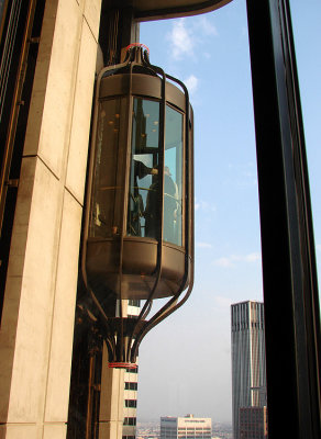 From one elevator to another