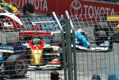 The race is on! First corner