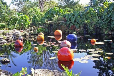 Pond with balls