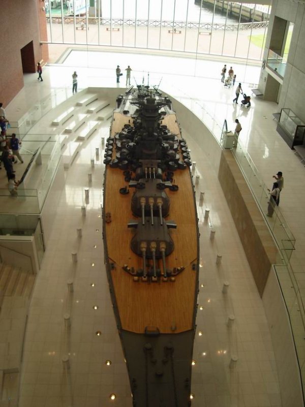 Week 1 - Kure - very large Yamato model in the main lobby