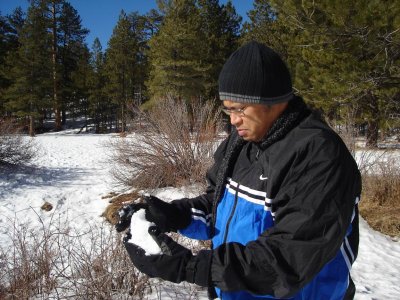 making the snowman