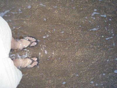 very cold water
