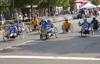 Beginning of the hand cycle race