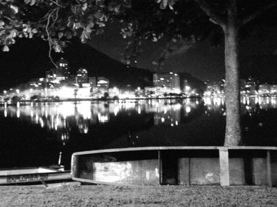 Lagoa  noite - 03 - em P&B