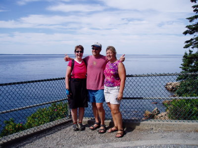 Bass Harbor Lighhouse- Cathy, Jim & Deb