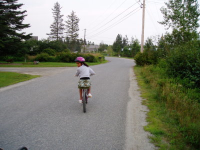 Olivia learns the rules of the road! Look forward . .