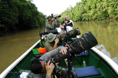 Kinabatangan - Sukau Nikon Gun Boat in Action