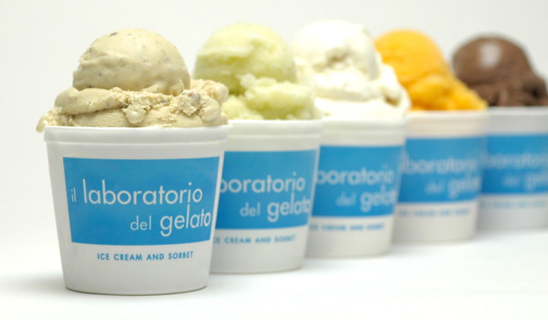 various gelato/sorbet flavors