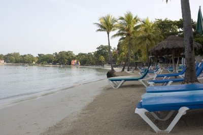 View down the beach to the north