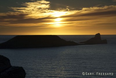 Sunset at Worms Head