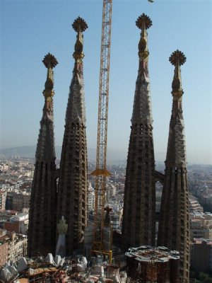Sagrada Familia 95 metres up in the air