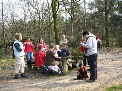 ontmoeting met een andere wandelclub