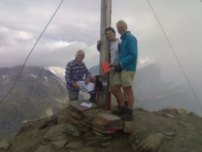 Willem, Arnoud en Hans op Kreuzspitze