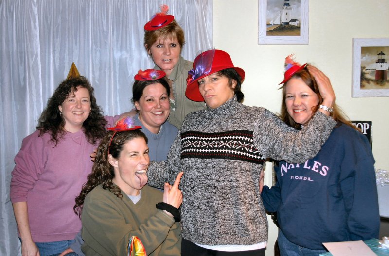 Red hats @ the lake ...