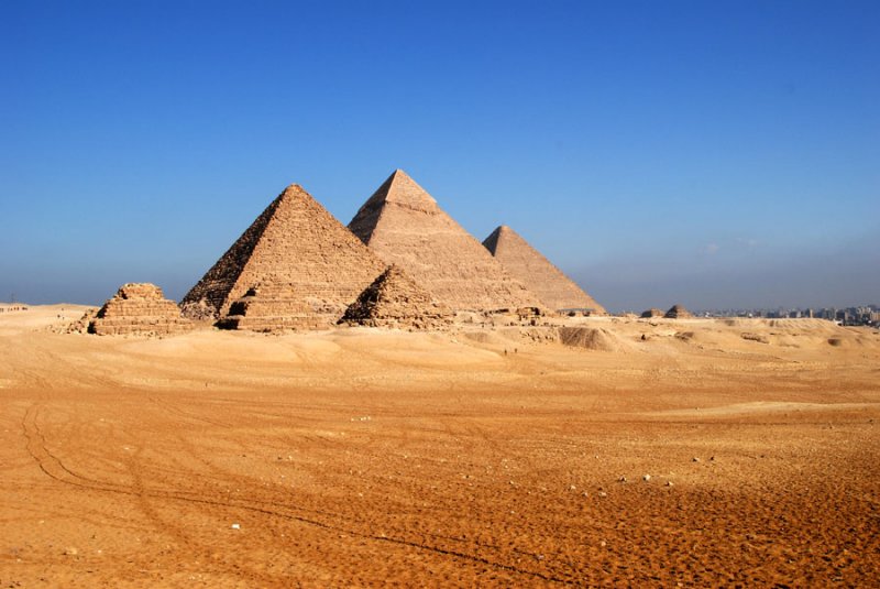 Pyramids seen from afar