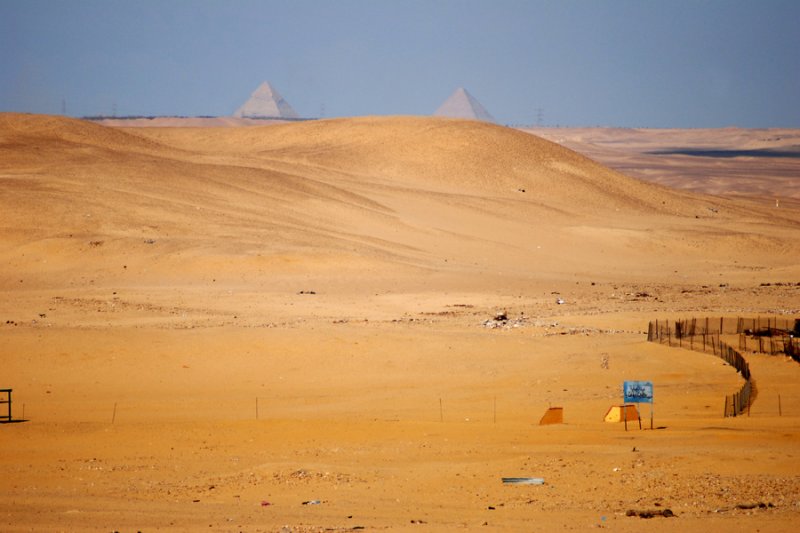 Giza pyramids on the horizen