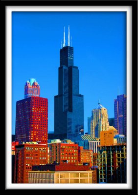 Sears Tower in blue