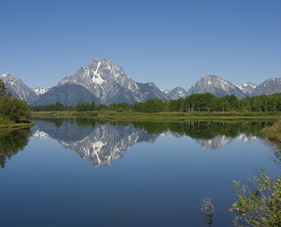 Reflection of Tetons in Oxbow Lake