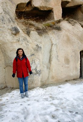 One of many sites in Cappadocia. By the way, snow hasnt melted.