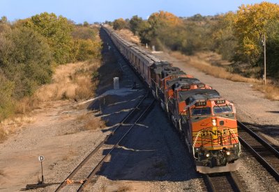 BNSF Grain Train at Harper KS